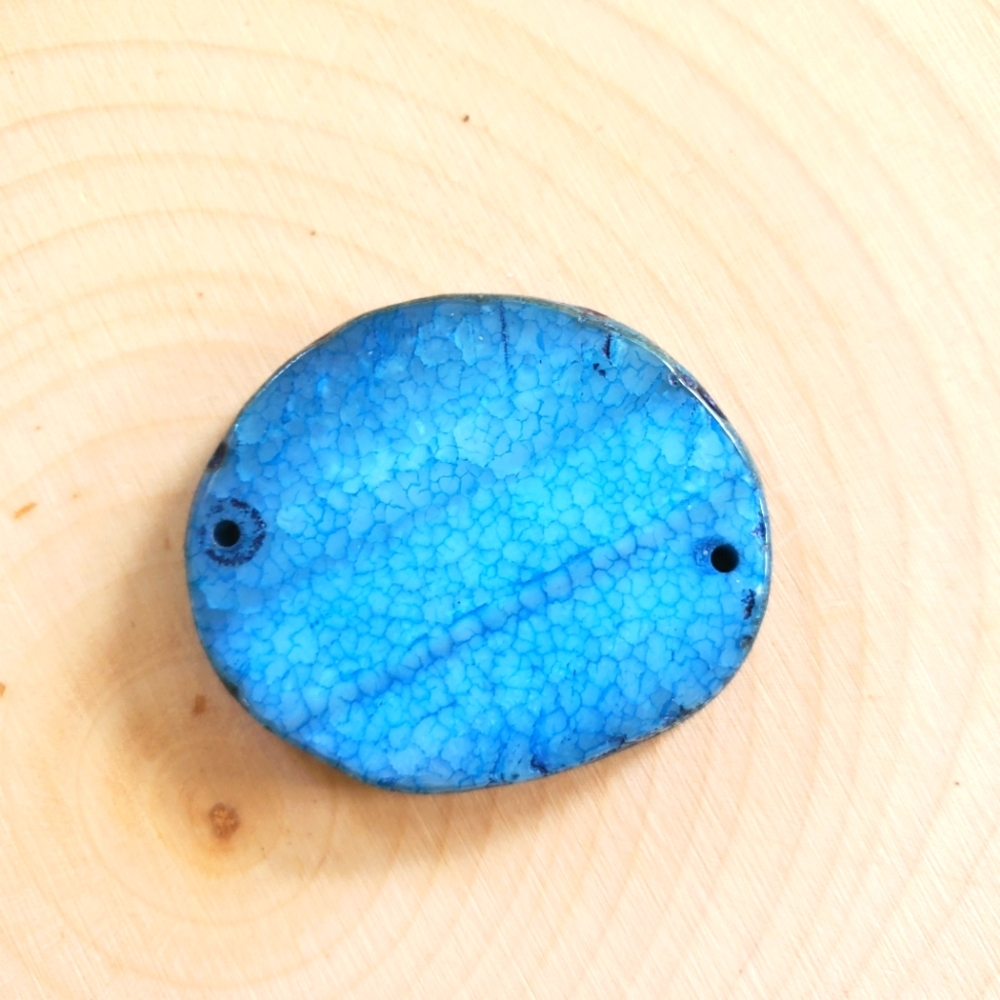 Agate geode slice pendant bead B4